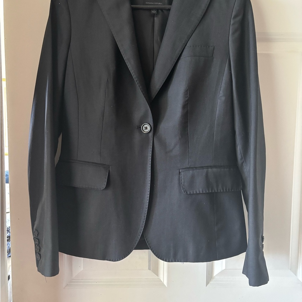 Banana Republic Black Blazer Classic Suit Jacket